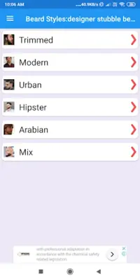 Beard Styles Stubble Beard, M android App screenshot 5